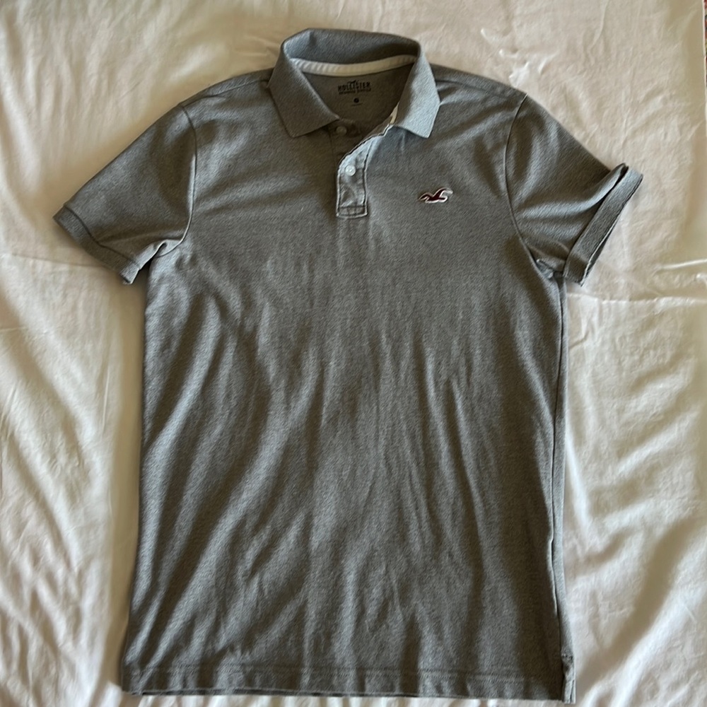 Hollister Polo Shirt Medium Gray